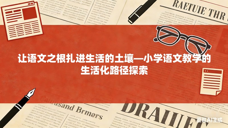 让语文之根扎进生活的土壤—小学语文教学的生活化路径探索
