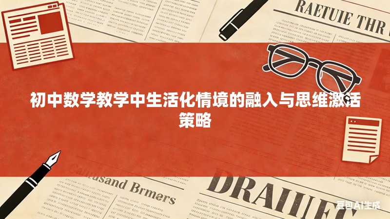 初中数学教学中生活化情境的融入与思维激活策略
