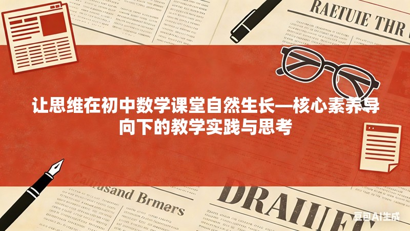 让思维在初中数学课堂自然生长—核心素养导向下的教学实践与思考