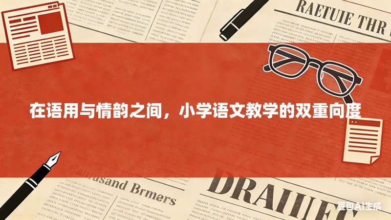 在语用与情韵之间，小学语文教学的双重向度