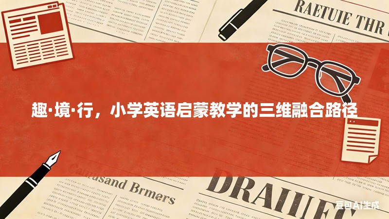 趣·境·行，小学英语启蒙教学的三维融合路径