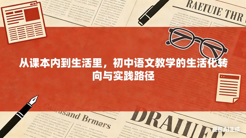 从课本内到生活里，初中语文教学的生活化转向与实践路径