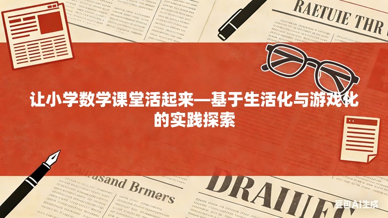 让小学数学课堂活起来—基于生活化与游戏化的实践探索